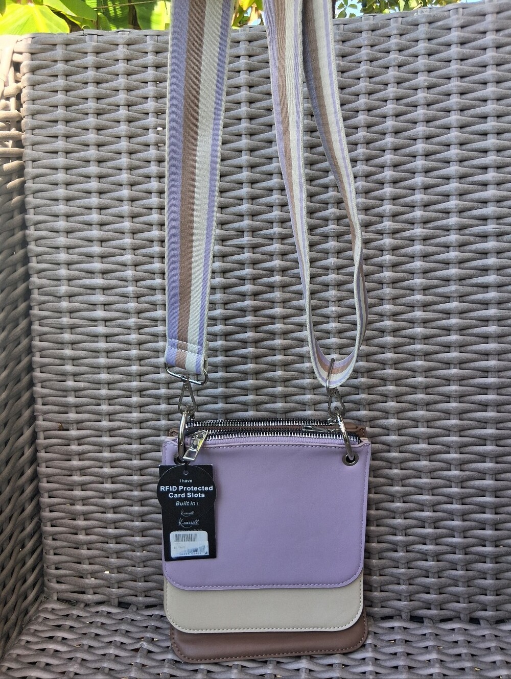 K.Carroll Layered Crossbody Bag with Contrast Panels